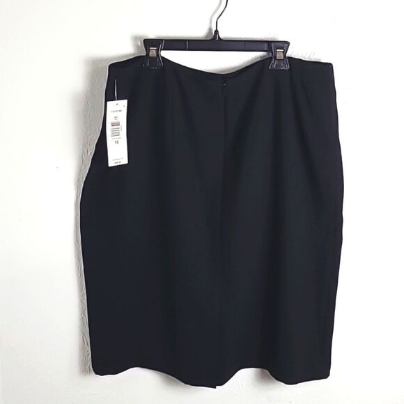 Nygard Collection Black Pencil Skirt, Slit in the Back, Lined, Size 16, NWT - Picture 6 of 12